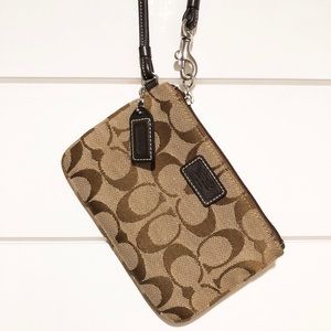 Authentic Brown coach wristlet - Great Condition